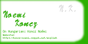 noemi koncz business card